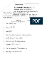 Sathyabama University: Register Number