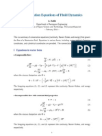 Fluid Mechanics Equations