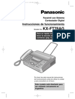 FAX PANASONIC KX-FT78AG (Español)