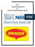 Topic "Research Methodology" ON " A Study On Nestle Product Maggi"