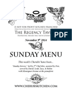 Sunday Menu: The Regency Tavern