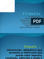 Etiqueta de Producto