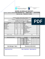 Daily Work Schedule Report