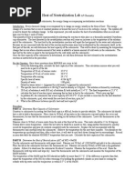Heat of Neutralization Lab