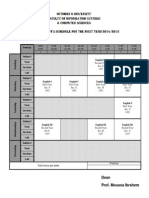 Follow Up Staff Schedule For 1st Term 2014-2015