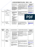 Maths IGCSE Scheme of Work 0580 - 2012