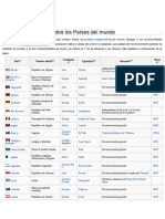 Listado de Todos Los Paises Independientes