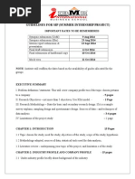 Guidelines For Sip (Summer Internship Project)