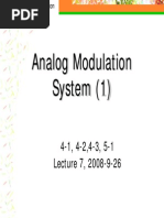 Analog Modulation System (1) : 4-1, 4-2,4-3, 5-1 Lecture 7, 2008-9-26