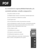 La Sociedad de Responsabilidad Limitada y La Sociedad Anónima:estudio Comparativo