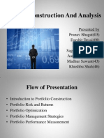 Portfolio ConstructionAnd Analysis