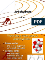 Carbohydrate: Notes