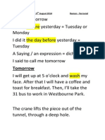 Tomorrow: English Class Thursday 9 August 2014 Ramon - Ferrovial