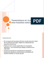 Transferencia de Tecnologia para Pequeños Agricultores