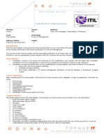 ITIL Intermediate - Continual Service Improvement