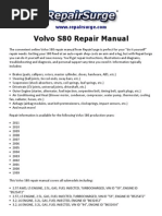 Volvo S80 Repair Manual 1999-2011