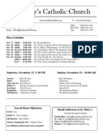 St. Mary's Catholic Church: Mass Schedule