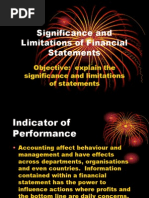 Significance and Limitations of Financial Statements