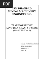 Training Report of A U/G Coal Mine