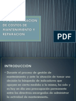 3.5 Determinacion de Costos de Mantenimiento y Reparacion