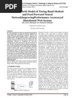 Using Hybrid Model of Turing Band Method and Feed Forward Neural Networkimprovingperformance Accuracyof Distributed Web System