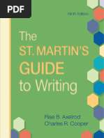 The St. Martin's Guide To Writing, Ninth Edition