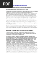 Aspectos Legales de Los Negocios en Costa Rica