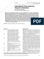 Separation of Isopropanol From Aqueous Solution by Salting-Out Extraction