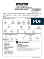 Mazda Remote Starter Install