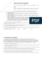 History of The Atom Worksheet