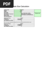 HV Cable Size Calculator