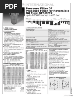 Pressure Filter DF Pressure Filter For Reversible Oil Flow DFF/DFFX