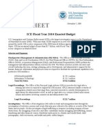 Fact Sheet: ICE Fiscal Year 2010 Enacted Budget