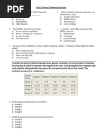 Science Fundamentals Exam