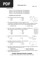 IIT JEE Physics Test in Electrostatics