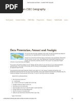 Data Presentation and Analysis - Caribbean CSEC Geography