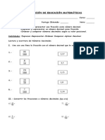 Prueba de Matemáticas 4° Números Decimales