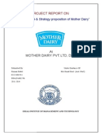 Mother Dairy Summer Training Report/ Internship Project