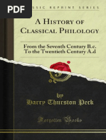 A History of Classical Philology 