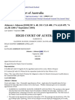 Johnson V Johnson (2000) HCA 48 201 CLR 488 174 ALR 655 74 ALJR 1380 (7 September 2000)