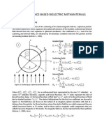 Dielectric Metamaterials