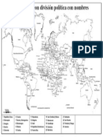 Mapa Mundi Con Division Politica Con Nombres para Imprimir