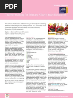 PGDip PGCEadvanced Earlyyears Generalprimary