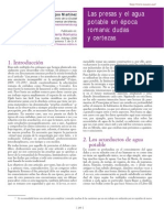 Las Presas y El Agua Potable en Época Romana: Dudas y Certezas