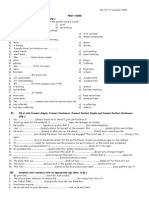 Test Paper I. Circle The Correct Answer: (10p.) : Has Saw