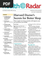 Harvard Doctor's Secrets For Better Sleep: Health