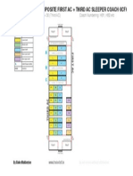 Coach Diagram For Composite First Ac + Third Ac Sleeper Coach (Icf)