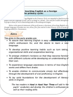 Objectives of Teaching English As A Foreign Language in The Primary Cycle