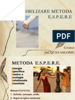 Metoda de Sensibilizare ESPERE-Jaques Salome