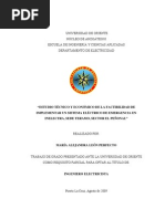 Estudio Técnico y Económico de La Factibilidad de Implementar Un Sistema Eléctrico de Emergencia en Inelectra, Sede Teramo, Sector El Peñonal